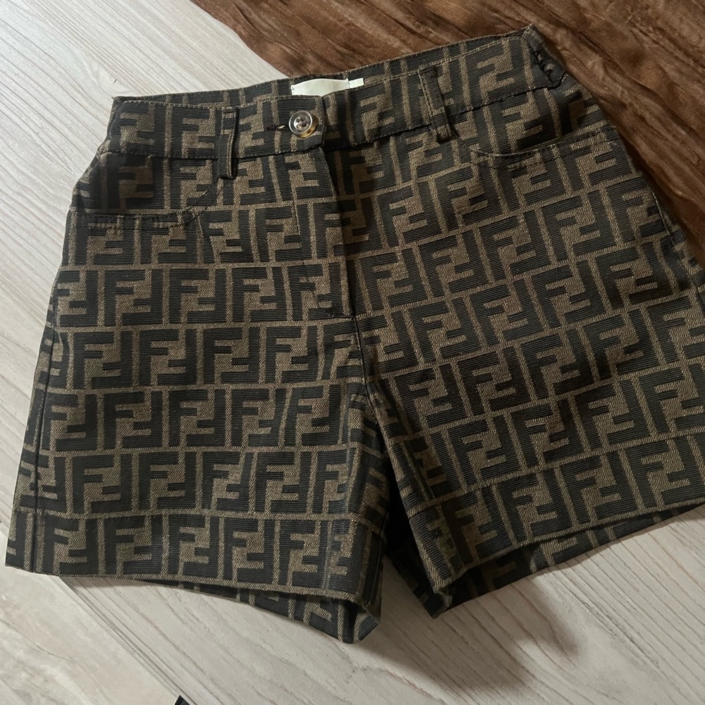 FENDI KIDS FF JACQUARD SHORTS 10Y